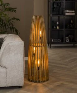 Køb Mangos - Gulvlampe i massiv mangotræ Levering med pære(r) online billigt møbel