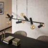 Køb Ekstras - Loftlampe med seks skærme i sort metal Levering med pære(r) online billigt møbel