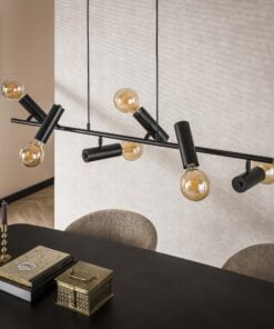 Køb Ekstras - Loftlampe med seks skærme i sort metal Levering med pære(r) online billigt møbel