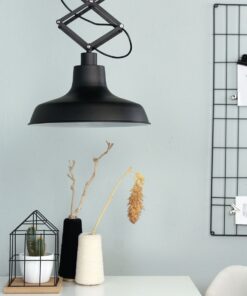 Køb Moverse - Loftlampe i sort metal med flexibelt ophæng online billigt møbel