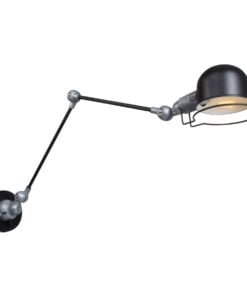 Køb Hood - væglampe i to metalfarver Metal - sort online billigt møbel