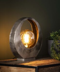 Køb HWY 1 - Bordlampe i patineret metal Levering med pære(r) online billigt møbel