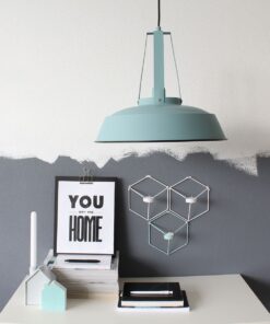 Køb Lefty - metal pendel i lyseblå metal online billigt møbel