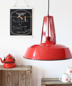 Køb Lefty - metal pendel i rød metal online billigt møbel