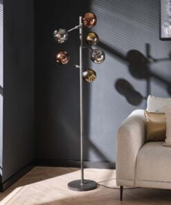 Køb Molecule - Gulvlampe med tre mixede glasfarver Levering med pære(r) online billigt møbel