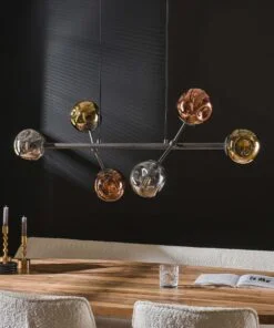 Køb Molecule - Loftlampe med tre mixede glasfarver Levering med pære(r) online billigt møbel