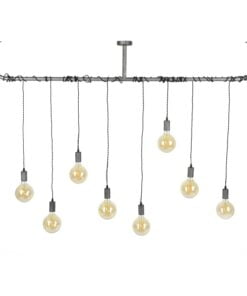 Køb Loftlampe til otte hængende pærer Levering uden pære online billigt møbel