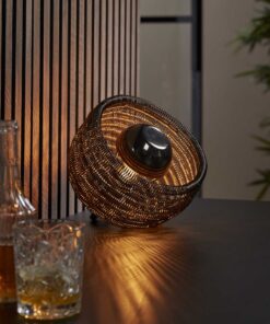 Køb Hopti - Bordlampe med spiraler i sort nikkel