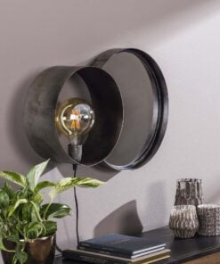 Køb Raff - Væglampe og spejl i antik sølvfarve Levering med pære(r) online billigt møbel