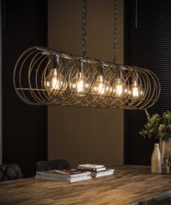 Køb Turn - Spiralformet loftampe i mørkt metal Levering med pære(r) online billigt møbel