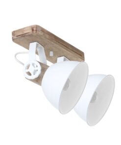 Køb Bates - spotlampe med to skærme i fem forskellige finish Metal - hvid online billigt møbel