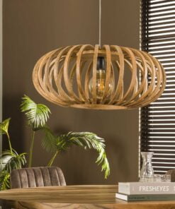 Køb Curvo - Pendel i mangotræ Levering med pære(r) online billigt møbel