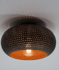 Køb Perfora - Plafond lampe i sort-brun metal  Levering med pære(r) online billigt møbel
