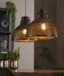 Køb Domus - Loftlampe med to skærme i antik bronze Levering uden pære online billigt møbel