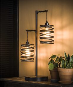 Køb Spindel - bordlampe med to skærme Levering med pære(r) online billigt møbel