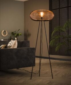 Køb Koppy - Gulvampe i sort nikkel med et tvist af kobber