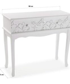 Køb Entrebord med 2 skuffer og flotte udskæringer (35 x 78 x 90 cm) online billigt møbel