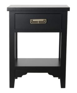 Køb Natbord sort - elegant stil (48 x 30 x 65 cm) online billigt møbel