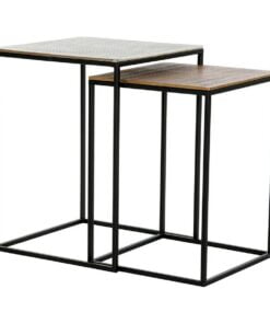Køb Sidebord aluminium (2 stk.) online billigt møbel