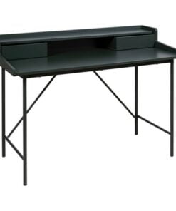 Køb Skrivebord sort træ med bagkant (120 x 60 x 89 cm) online billigt møbel