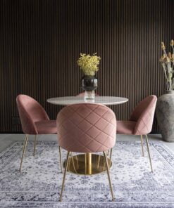 Køb Nadal - Spisebord i marmor laminat og messing online billigt møbel