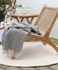 Køb Banff - Plaid i mørkegrå-hvidt mønster