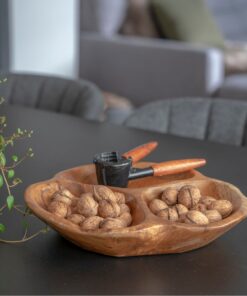 Køb Timur - Teak fad med tre rum online billigt møbel