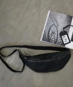 Køb Bumbag i sort læder