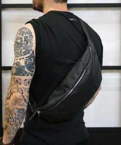 Køb Bumbag i sort læder