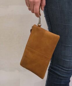 Køb Clutch i lysebrun bøffellæder online billigt møbel