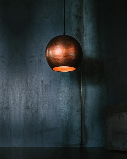 Køb Brun kobberlampe 25 cm 3 meter sort (+DKK 0) Nej Nej online billigt møbel