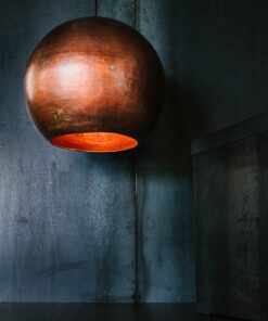 Køb Brun kobberlampe 45 cm 3 meter sort (+DKK 0) Nej Nej online billigt møbel