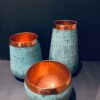 Køb Oxiderede kobbervaser sæt med 3 vaser online billigt møbel