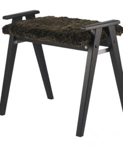 Køb Elam - Stol i sortbejdset eg Ægte fåreskind brun online billigt møbel