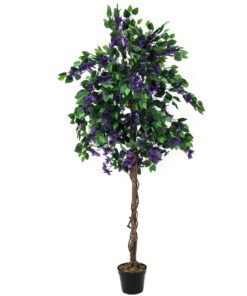Køb Bougainvillea kunsttræ 180 cm med lavendelfarvede blomster online billigt møbel