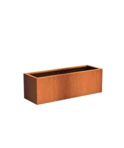 Køb Rektangulær cortenstål 150 x 50 cm højde 50 cm online billigt møbel
