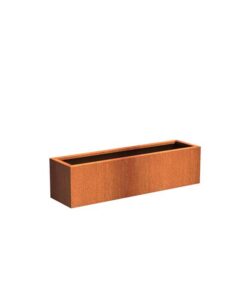 Køb Rektangulær cortenstål 150 x 40 cm højde 40 cm online billigt møbel
