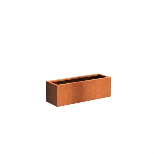 Køb Rektangulær cortenstål 120 x 40 cm højde 40 cm online billigt møbel