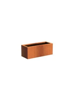 Køb Rektangulær cortenstål 100 x 40 cm højde 40 cm online billigt møbel