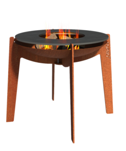 Køb Bålfad Ø60 cm med ben og stegeplade online billigt møbel