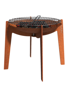 Køb Bålfad Ø60 cm med ben og grillrist online billigt møbel