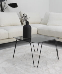 Køb Musk - Sofabord i stål og glas