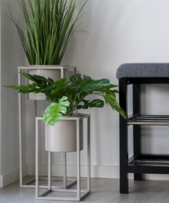 Køb Titus - Blomsterstander sæt i beige-grå metal online billigt møbel
