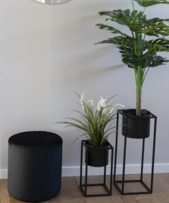 Køb Titus - Blomsterstander sæt i sort metal online billigt møbel
