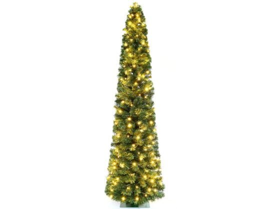 Køb Juletræ 180 cm (søjle)med 192 led lys online billigt møbel