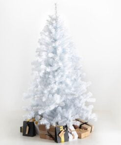 Køb Juletræ 210 cm Oslo hvid med LED lys online billigt møbel