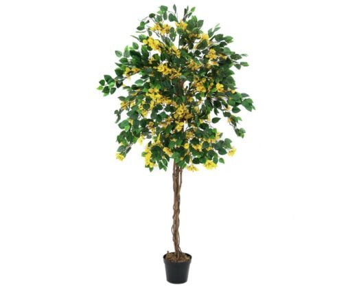 Køb Bougainvillea kunsttræ 150 cm med gule blomster online billigt møbel