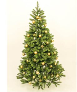 Køb Juletræ 180 cm Spritzguss med 34 guldkugler online billigt møbel