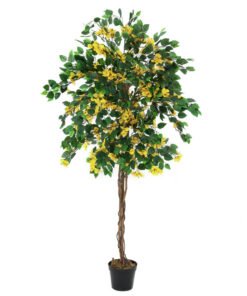 Køb Bougainvillea kunsttræ 180 cm med gule blomster online billigt møbel