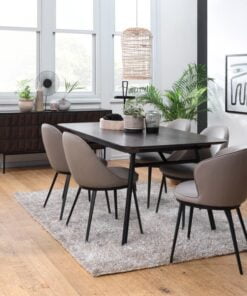 Køb Nevada - Spisebord i brun eg med 1 tillægsplade online billigt møbel